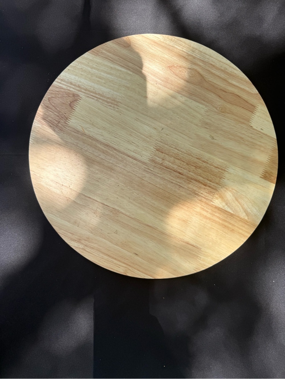 Round Wooden Serving Board - Light Natural Wood